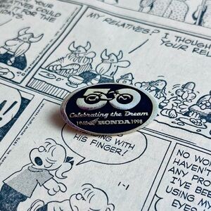 LAST CHANCE ✅ VTG 1998 Honda Goldwing Motorcycle 50th Anniversary Lapel Pin